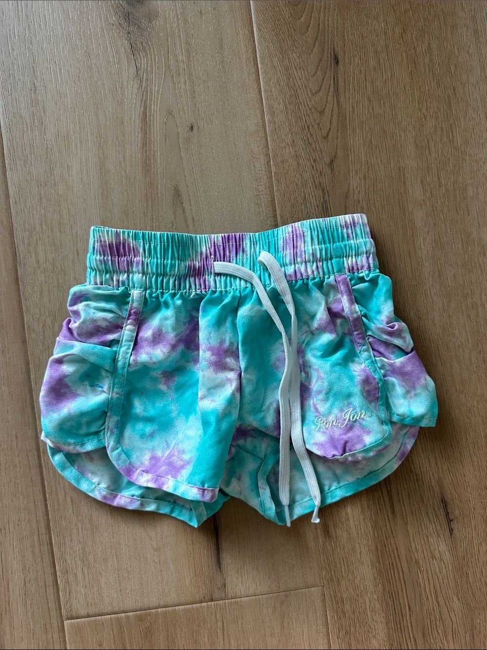 Ron Jon Aqua & Purple Tie-Dye Girls' Shorts